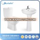 Sanitary ware bathroom two piece toilet basin