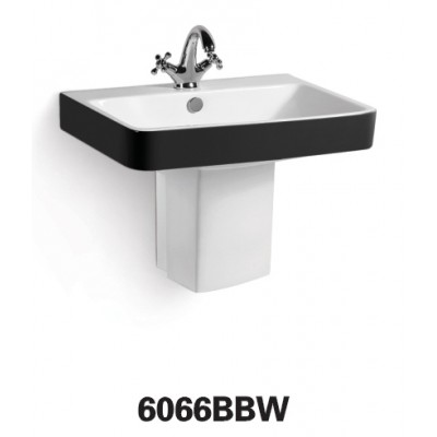 sanitary ware ceramic bathroom pedestal sink wall mounted black pedestal wash basin