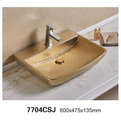 new model lavatory australia design wall hung basin bathroom ceramic gold wall wash basin