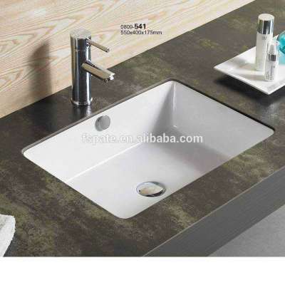 PATE ceramic square bathroom under marble stone sink with CE certification under counter basin