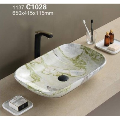 C1033 PATE marble bathroom sink manufacturer Onyx stone wash basin