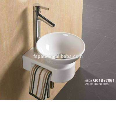 chaozhou PATE ceramic factory direct bathroom vanities sink colorful Mini wall hung basin