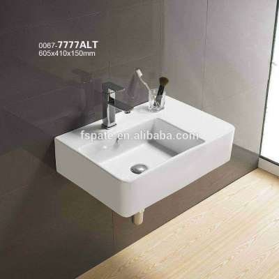 new model lavatory australia Watermark design wall hung basin bathroom ceramic wall wash basin