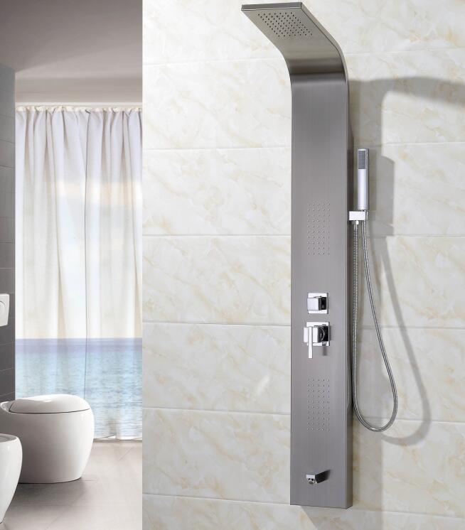 bathroom massage shower panel 304 stainless steel shower mixer